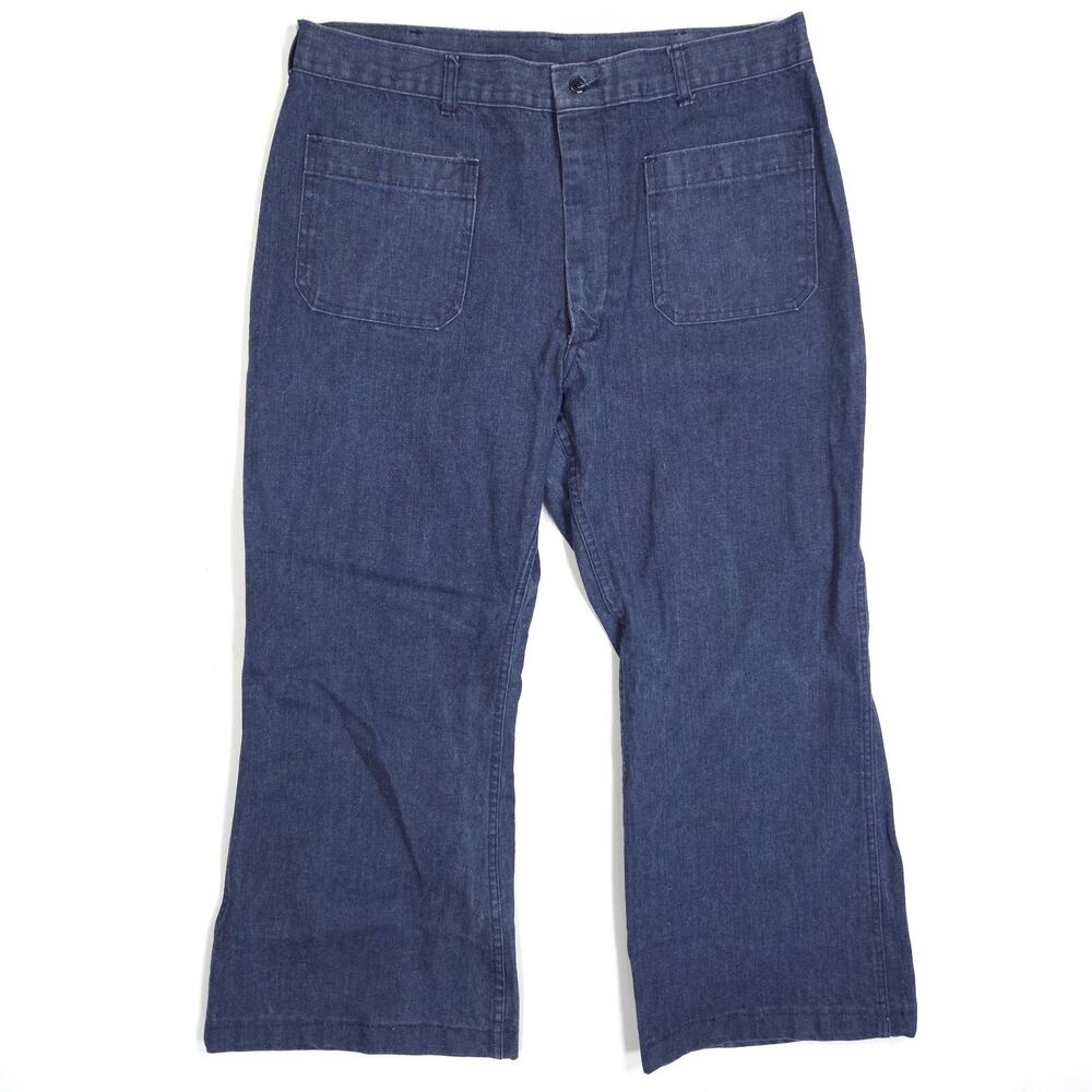 Vintage Coastal Industries Jeans Mens 38R (34x26.5) 70s US Navy Bell Bottoms